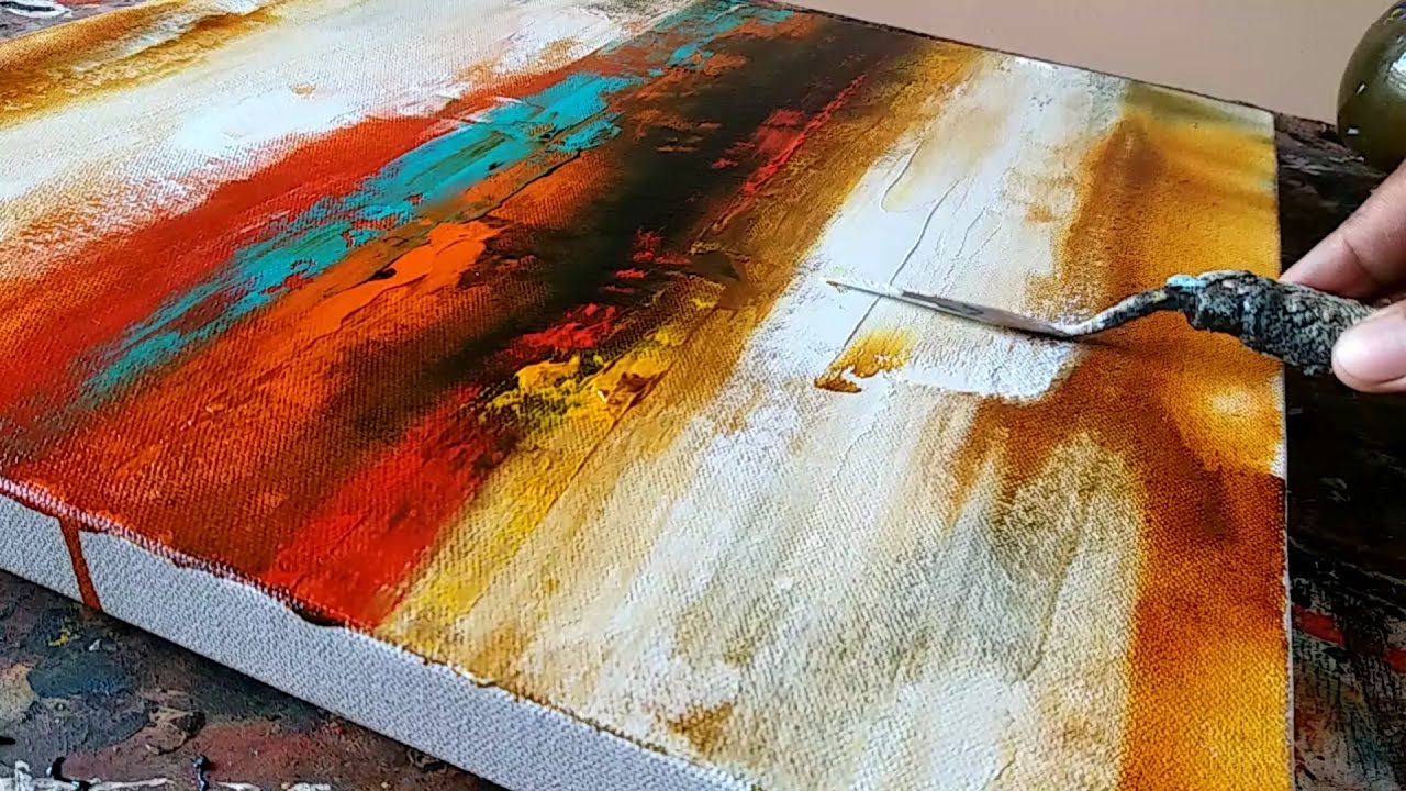Abstract Painting Easy How To Paint Acrylic Abstract Painting 