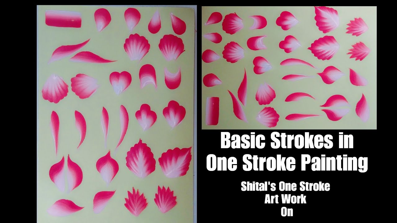 Stroke 1. One stroke Painting Step by Step. «Открытии one-stroke Painting. How to Paint with Paints instructions.